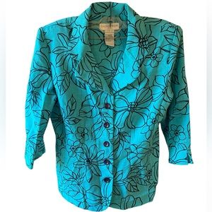 Sag Harbor turquoise blouse